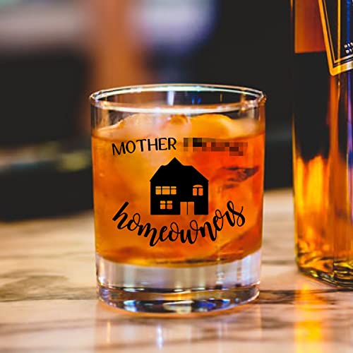 AGMdesign, Mother F ing Home Owner Whiskey Glass, Housewarming Gifts for New Home Friend, Women, Men, First Time Home Owner, Neighbor, Coworker, Friend, Boss