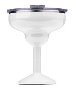 orca 'rita' insulated metal margarita tumbler, margarita glass for cocktails, wine, cold drinks - pearl gloss