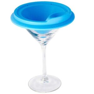 diamond resources 140037m iceliners martini glass and silicone mold, 10 ounce, blue