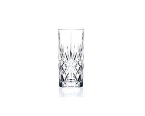 rcr 25766020006 melodia crystal hi-ball cocktail water tumbler glass, 23 x 15.5 x 15.5 cm, clear
