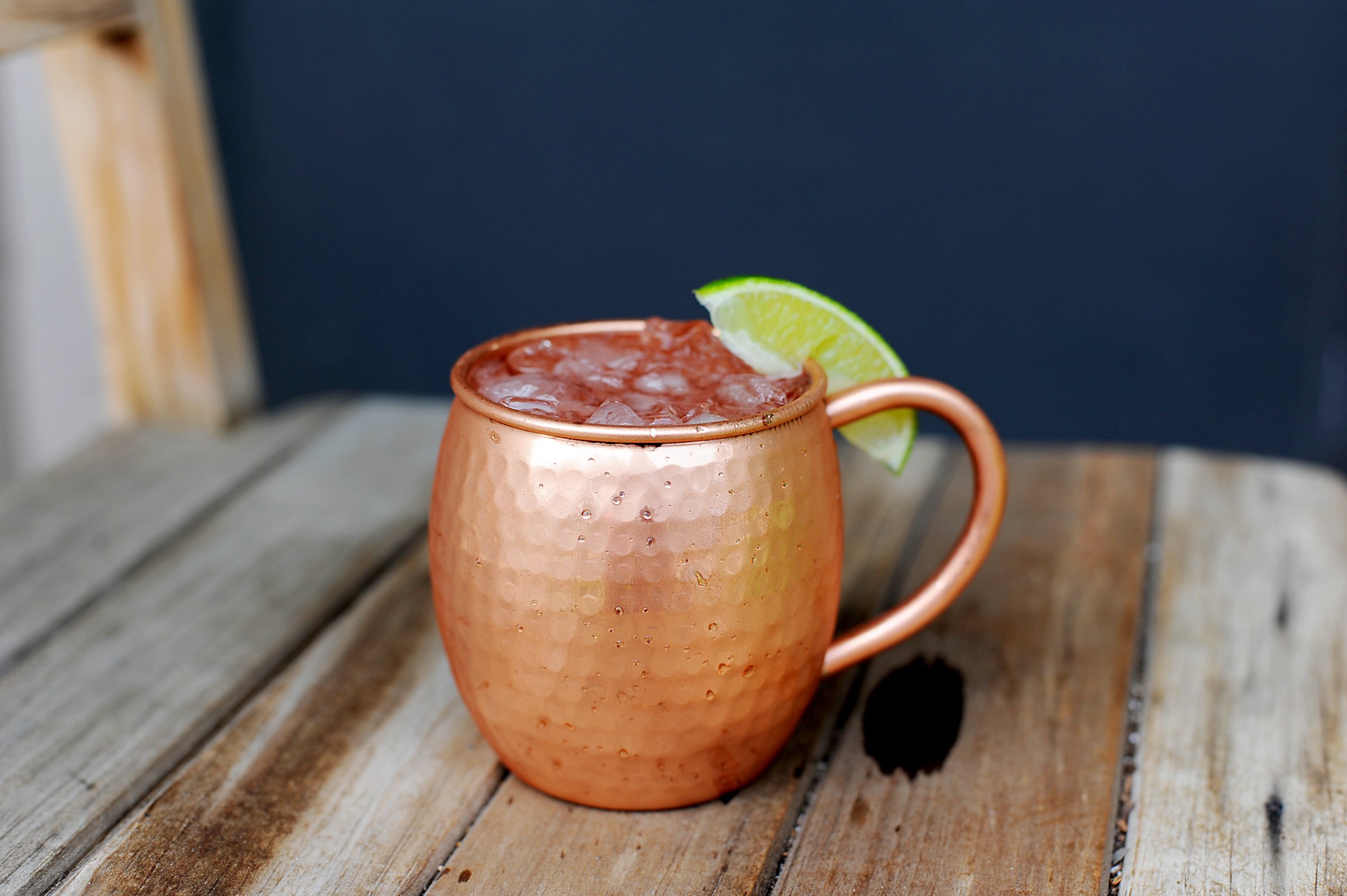 Alchemade Copper Barrel Mug for Moscow Mules - 16 oz - 100% Pure Hammered Copper - Heavy Gauge - No lining - includes FREE E-Recipe book