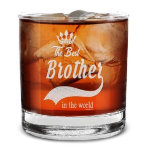 shop4ever the best brother in the world engraved whiskey glass