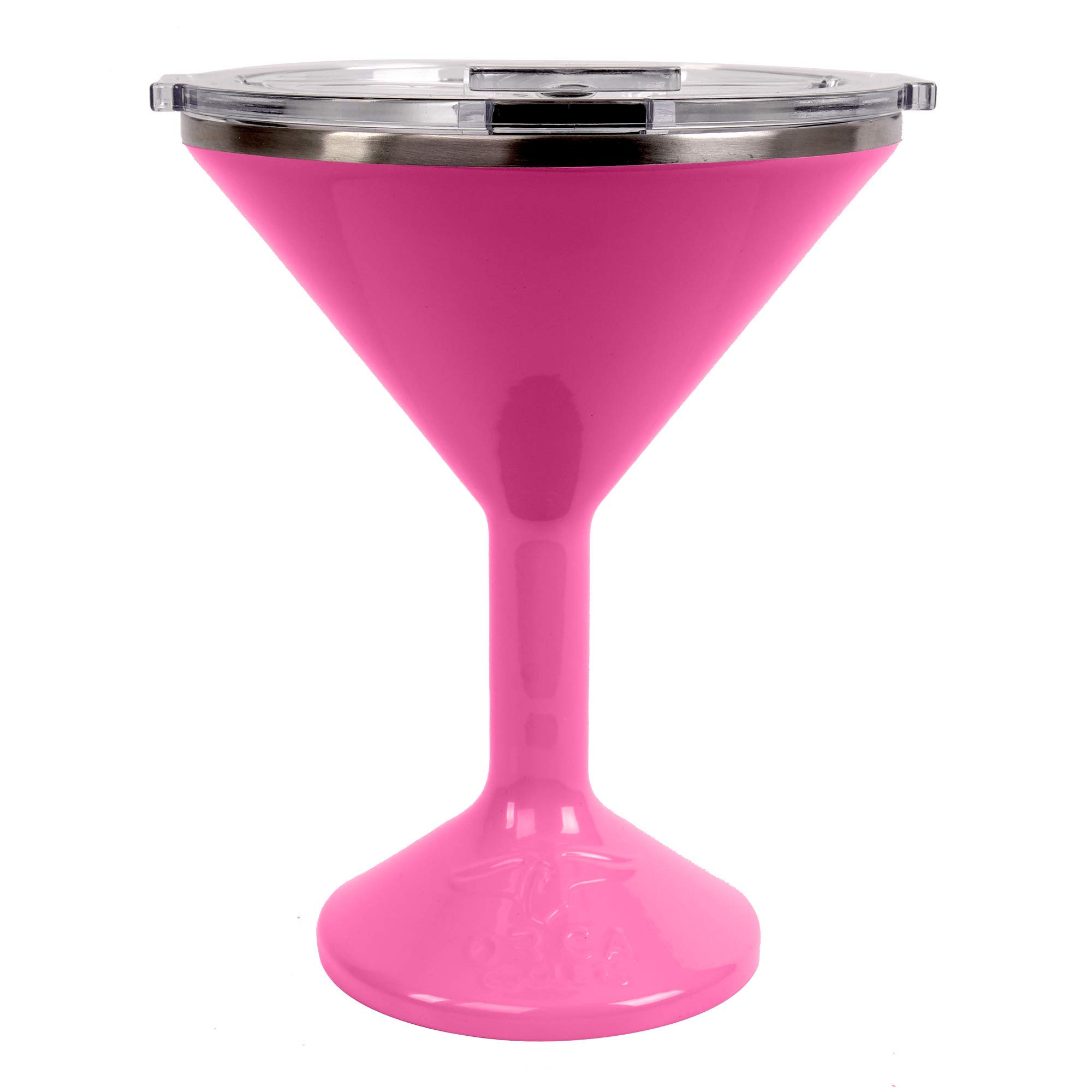 ORCA Chasertini Insulated Martini Style Sipping Cup with Lid - Stainless Steel for Outdoor, Picnic, Poolside, Beach or Patio Party - Pink