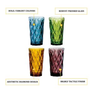 ARTLAND High Gate 14 oz Assorted Colors Highball in a Gift Box (Set of 4), Small, Glass, 30031