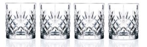 rcr cristalleria italiana crystal glass drinkware set (dof whiskey (10.5 oz) & highball tumbler (12.25 oz) - 12 piece)