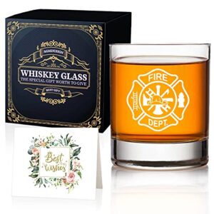 agmdesign, double sided good day bad day don't even ask fire department firefighter whiskey glasses, whiskey lovers gifts for him, fire department, firefighters