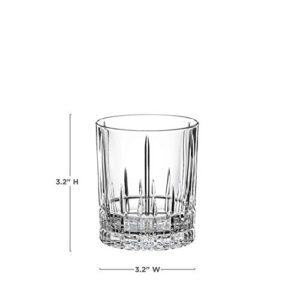 Spiegelau Perfect Serve Single Old Fashioned Glass Set of 4 - Lowball Cocktail Glasses, European-Made Crystal, Dishwasher Safe, Professional Quality Cocktail Glass Gift Set - 9.5 oz