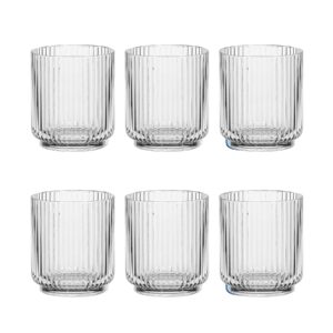 tarhong mesa premium plastic drinkware tumbler/double old fashioned, 15 ounce, clear, (set of 6)
