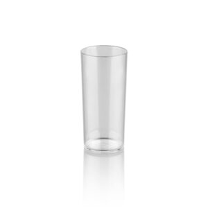 Premium Quality Plastic Drinking 8.1-ounce Glasses, Clear, Unbreakable Polycarbonate Highball Tumblers for Water, Juice, Cocktails, Dishwasher Safe, Tall for Indoor Outdoor Use, Reusable (Set of 12)