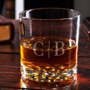 homewetbar quinton monogram engraved whiskey glass (personalized product)