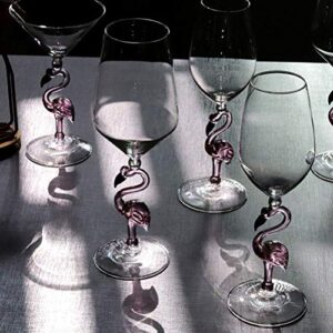 Creative Pink Flamingo Cocktail Martini Goblet Glass Cool Tableware Unique Bar Wine Set (2, 200ML cocktail glass)