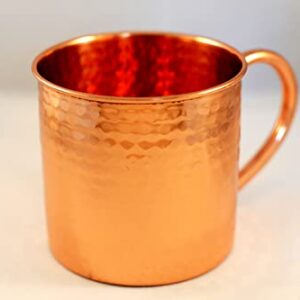 Alchemade 100% Pure Copper Hammered 16 Oz Mug - Perfect Cup For Moscow Mules, Other Cocktails, Or Your Favorite Beverage - Keeps Drinks Colder, Longer