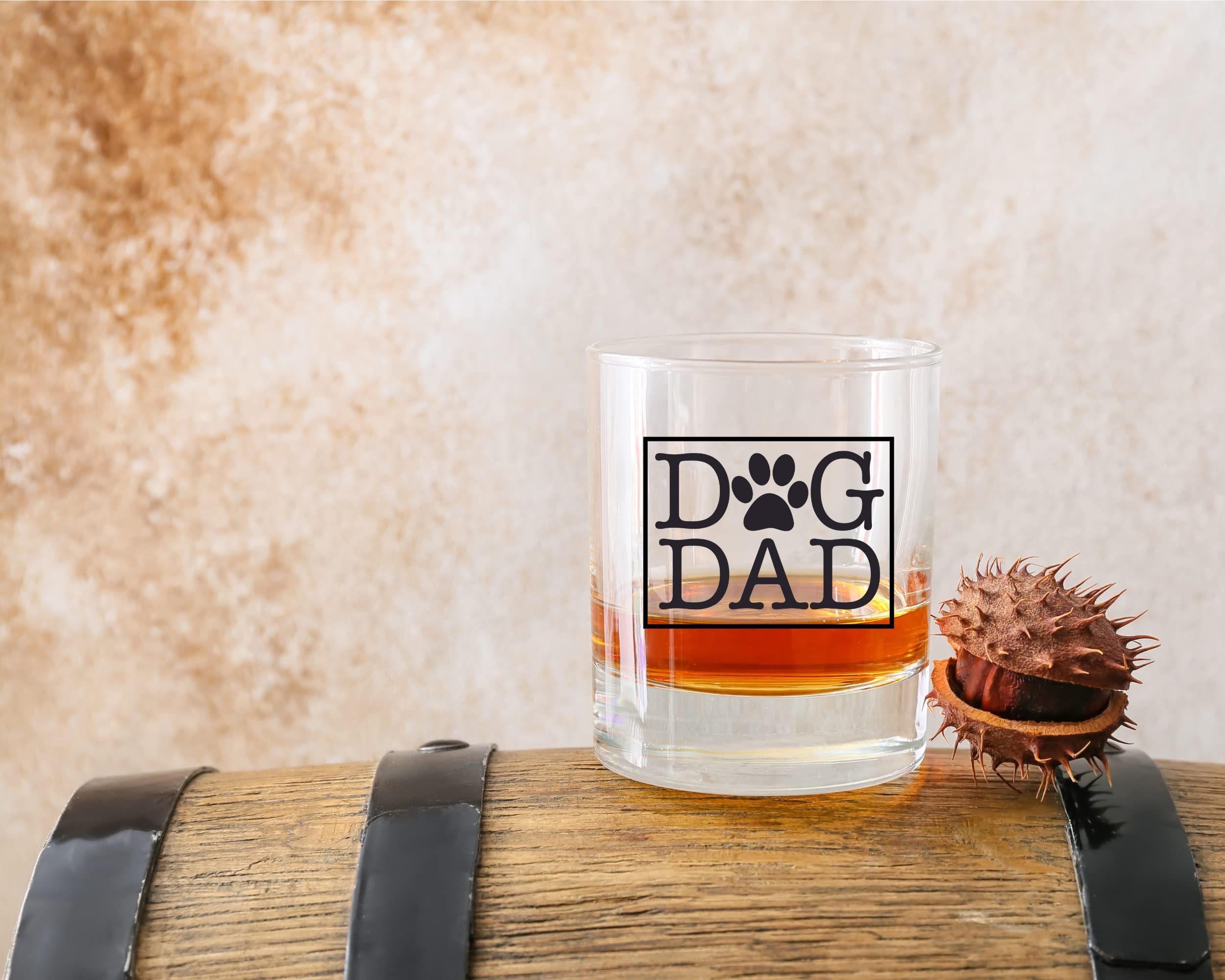 Dog Dad Whiskey Glass for Men With Pets - Unique Gifts for Dog Lovers - Fathers Day, Birthday, Christmas, Valentines day - Boyfriend, Husband, Son, Dog Owner