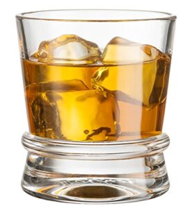 joyjolt afina scotch glasses, old fashioned whiskey glasses 10-ounce, ultra clear whiskey glass for bourbon and liquor set of 2 glassware