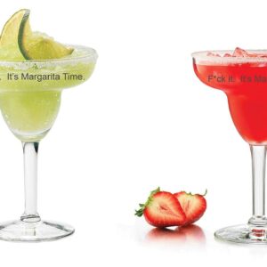 Personalized Margarita Glass Set of 2, 12 oz