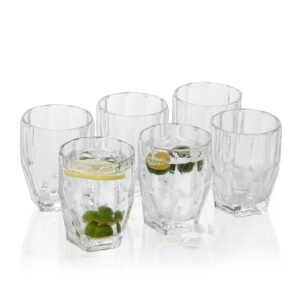 1500° c tabletop water glasses 10 oz. set of 6 from 3.07 * 3.9", clear everyday use tumblers glasses cups for water juice beverage soda milk coke cocktail whisky for home bar party resturant