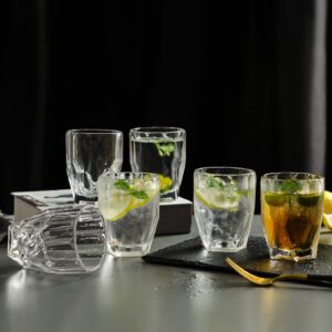 1500° C TABLETOP Water Glasses 10 oz. set of 6 from 3.07 * 3.9", Clear Everyday Use Tumblers Glasses Cups for Water Juice Beverage Soda Milk Coke Cocktail Whisky for Home Bar Party Resturant