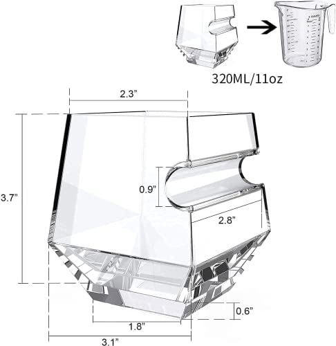 KIT TOWN Old Fashioned Whiskey Glass with Holder Rest, Whiskey Gifts for Men, Fathers Day Gifts 11 Oz Glass Whiskey Tumbler for Scotch, Bourbon, Liquor and Cocktail Drinks