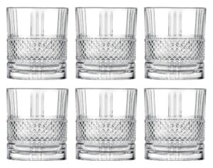 barski tumbler glass - double old fashioned - set of 6 glasses - designed dof tumblers - for whiskey - bourbon - water - beverage - drinking glasses - 12 oz. - crystal - made in europe