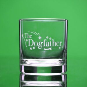 National Etching Dog Lover Gifts - The Dogfather - Whiskey Glass For Dog Dads