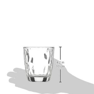 Bormioli Rocco Diamond Double Old Fashioned Glasses, Clear, Set of 6, 13-1/4 Ounce