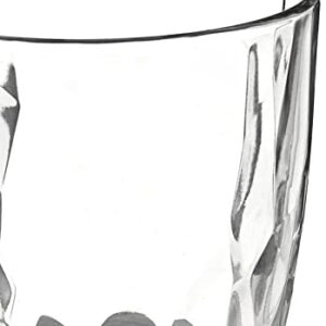 Bormioli Rocco Diamond Double Old Fashioned Glasses, Clear, Set of 6, 13-1/4 Ounce