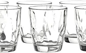 Bormioli Rocco Diamond Double Old Fashioned Glasses, Clear, Set of 6, 13-1/4 Ounce