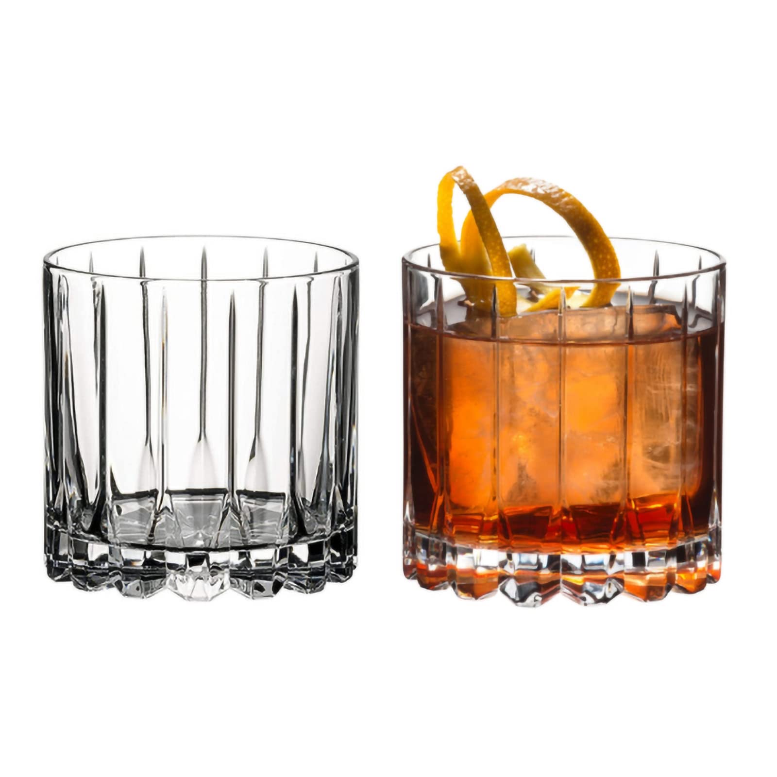 Riedel Personalized Crystal Rocks Glass Pair, Set of 2 Custom Engraved Rocks Glasses for Whiskey, Mixed Drinks and Cocktails on the Rocks, Home Bar Accessories