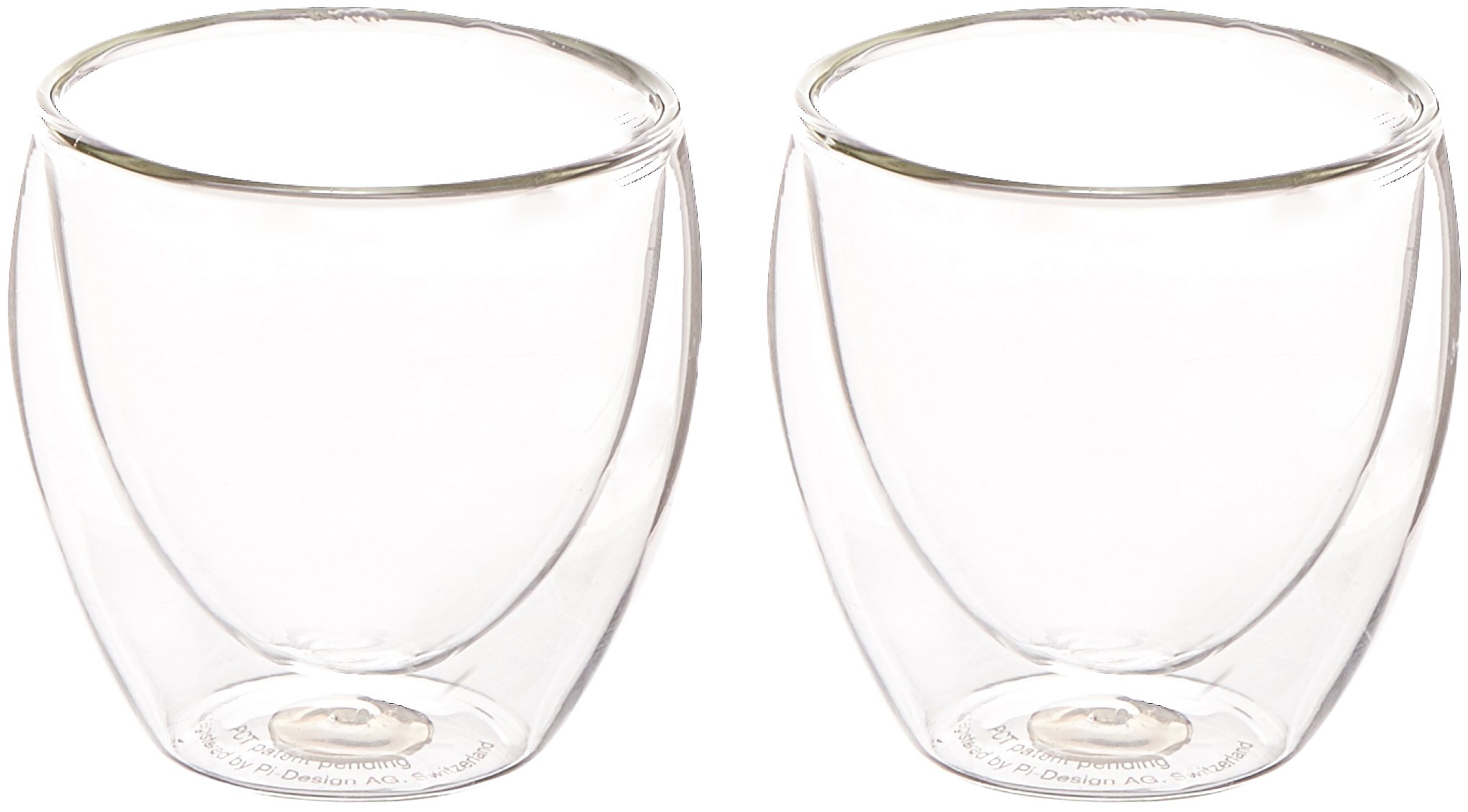 Bodum Bistro Coffee Mug, 10 Ounce (2-Pack), Clear & Pavina Glass, Double-Wall Insulated Glass, Clear, 2.5 Ounce, .08 Liter Each (Set of 2)