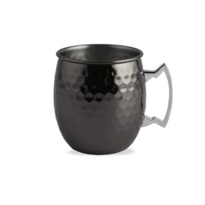 CAMBRIDGE Hammered Black Silversmiths Moscow Mule, Set of 2, 20 Ounce, 2 Count (Pack of 1)