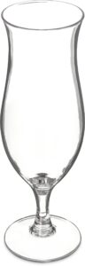 carlisle foodservice products alibi hurricane glass for restaurants, catering, kitchens, plastic, 16 ounces, clear, (pack of 24)