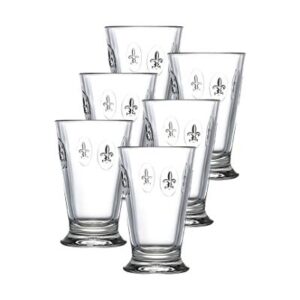 La Rochere Fleur De Lys (10 oz) Double Old Fashioned Glass Set of 6 - Drinking Glasses For Any Occasion - Glassware Sets For Everyday Use - Tumbler Glass Perfect For A Dinner Party