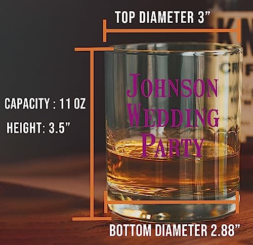 Personalized Printed 11oz Whiskey Glass - Custom Bourbon Christmas Gifts for Men, Dad Scotch Drinking Birthday Glasses, Groomsmen, Liquor Cocktail Rocks Old Fashioned, Your Text Here