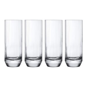nude glass big top set of 4 highball glasses 11.5oz lead-free crystal (set of 4) 64152-1100888