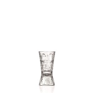 Glass - Reversible Shot Glass - Jigger Tumbler - Designed Tumblers - Use for Liquor - Vodka - Cocktail - Set of 6 Glasses - One side is 1 oz, Other Side is 2 oz. - Made in Europe - By Barski