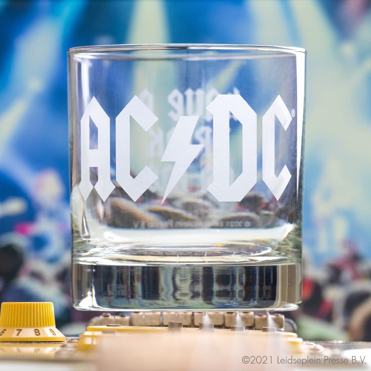 AC/DC Have a Drink on Me Etched Whiskey Glass - Officially Licensed, Premium Quality, Handcrafted Glassware, 11oz. Rocks Glass - Perfect Collectible Gift for Rock Music Fans, Birthdays, & AC/DC Lovers