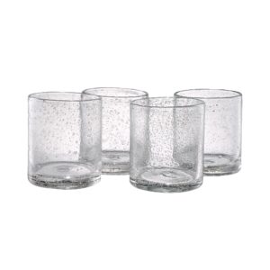 artland iris double old fashioned glasses, clear, set of 4