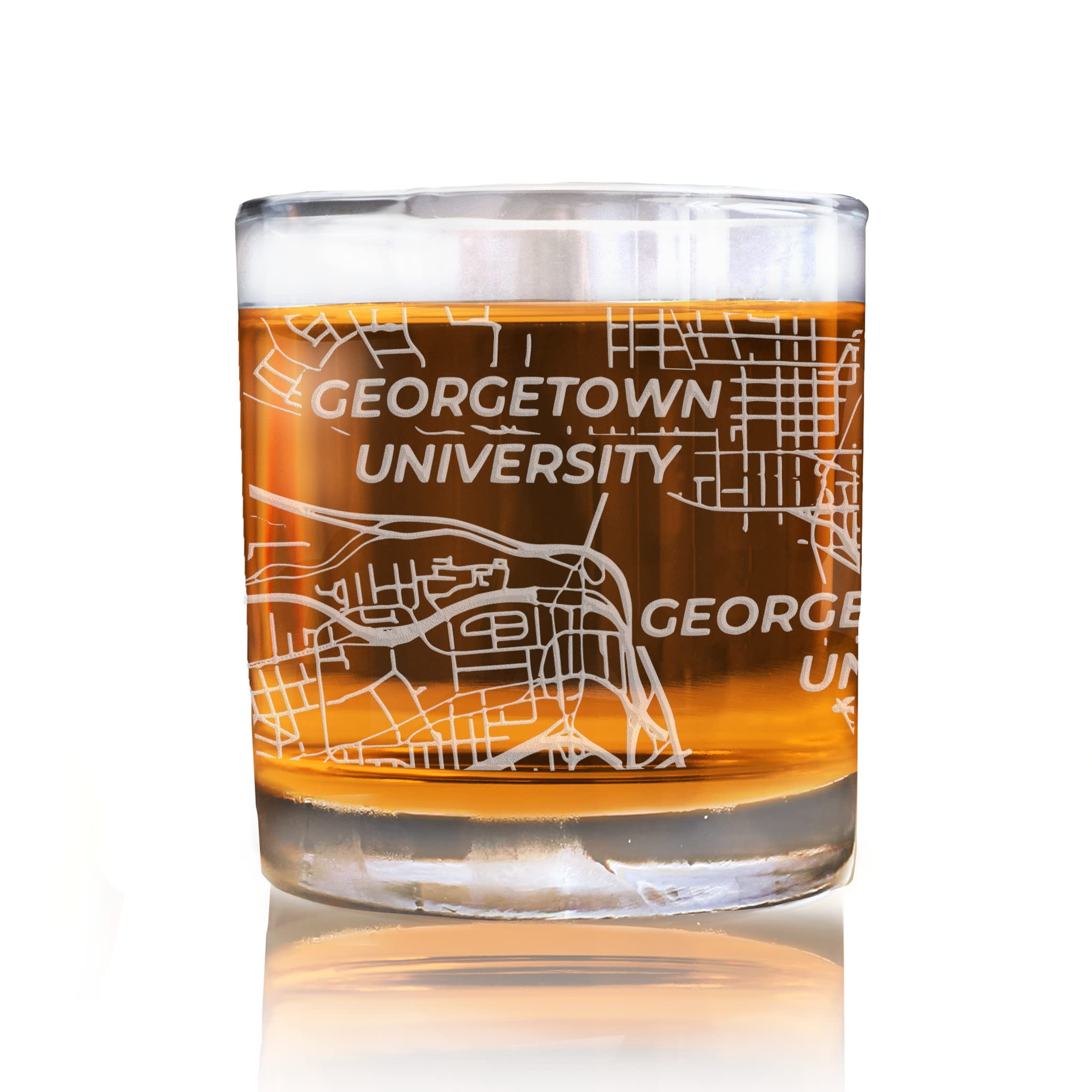 American Sign Letters Washington DC State College Glass - Washington DC Georgetown University Whiskey Glass, Washington Dc College Map Glasses