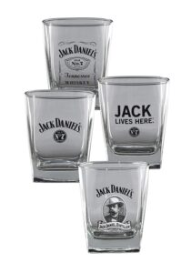 jack daniel's double old fashioned glass dof set of 4