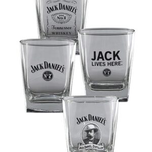 Jack Daniel's Double Old Fashioned Glass DOF Set of 4