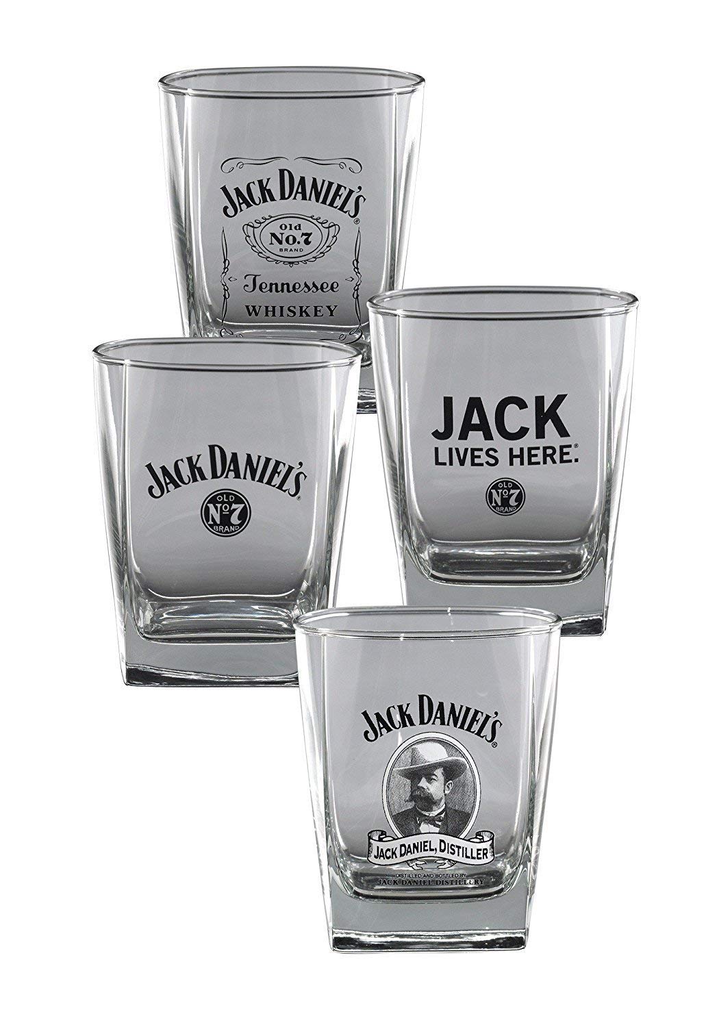 Jack Daniel's Double Old Fashioned Glass DOF Set of 4