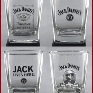 Jack Daniel's Double Old Fashioned Glass DOF Set of 4