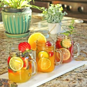Kate Aspen Large Glass Jars with Lids and Handles, Mason Jars Mugs, Drinking Glass and DIY Favor Decor, Wide Mouth, 12 oz. (1)