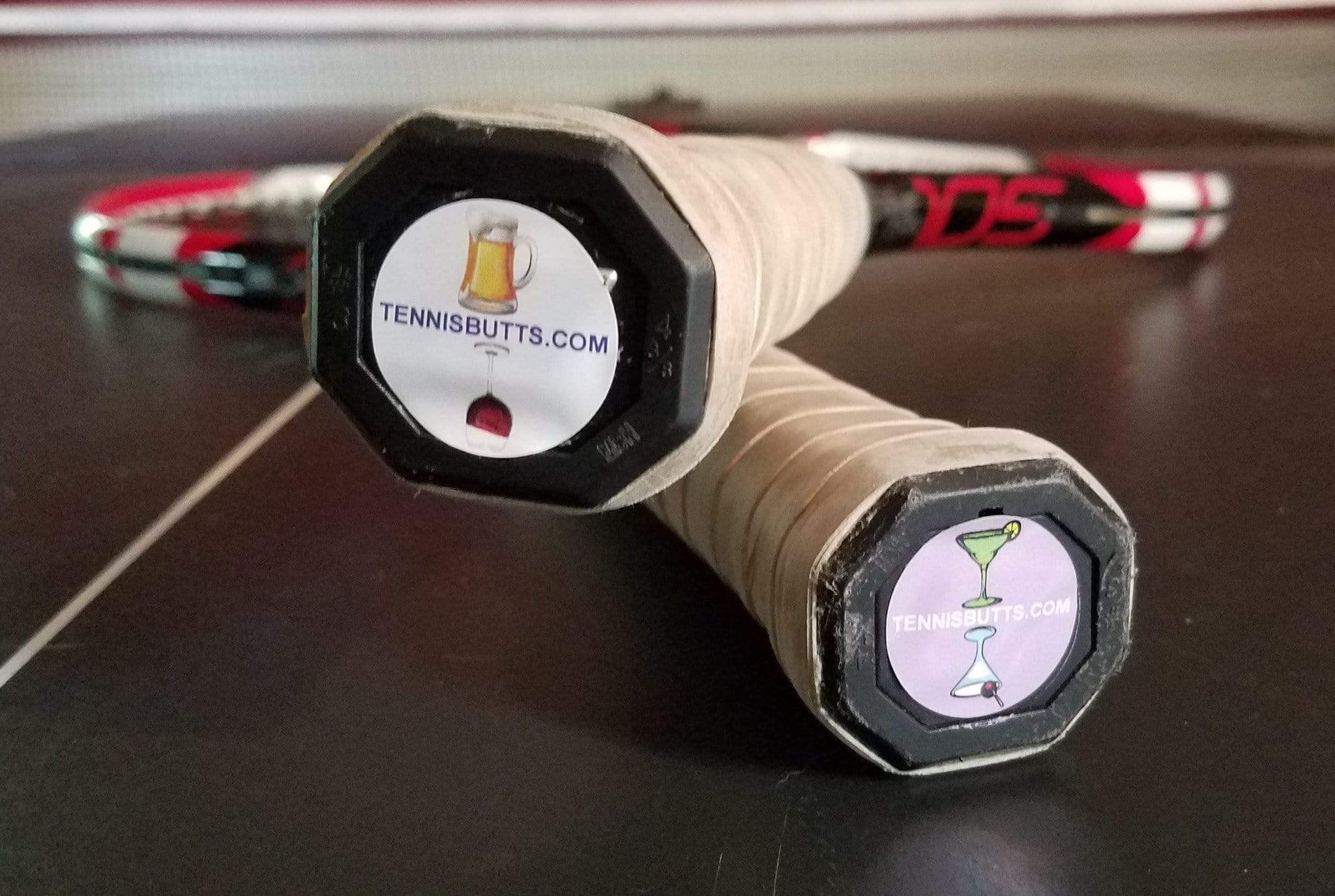 TennisButts The Original Fun Racket Decal That Starts Your Match Off with a Laugh! Perfect Tennis Gift (Martini or Margarita)