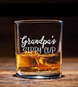 neenonex grandpa's sippy cup whiskey glass - funny birthday gift for papa