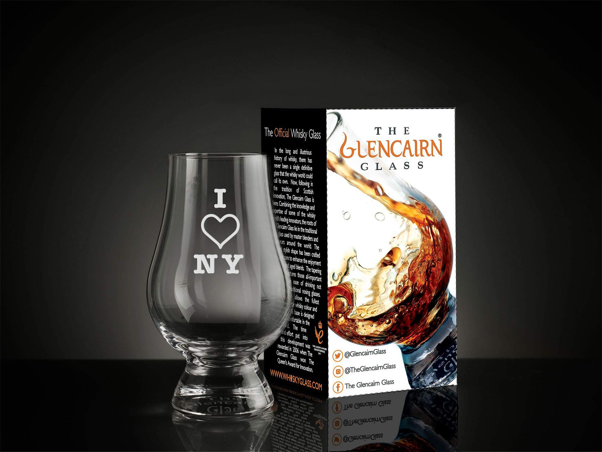 GLENCAIRN Decorative Crystal Whiskey Tasting Glass - I Love NY