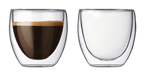 Teaology Coppia Double Wall Borosilicate Glass Tea/Coffee Cup - Set of 2 8oz Glasses