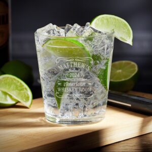 HomeWetBar Marquee Engraved Vodka Tonic Glass (Personalized Product)