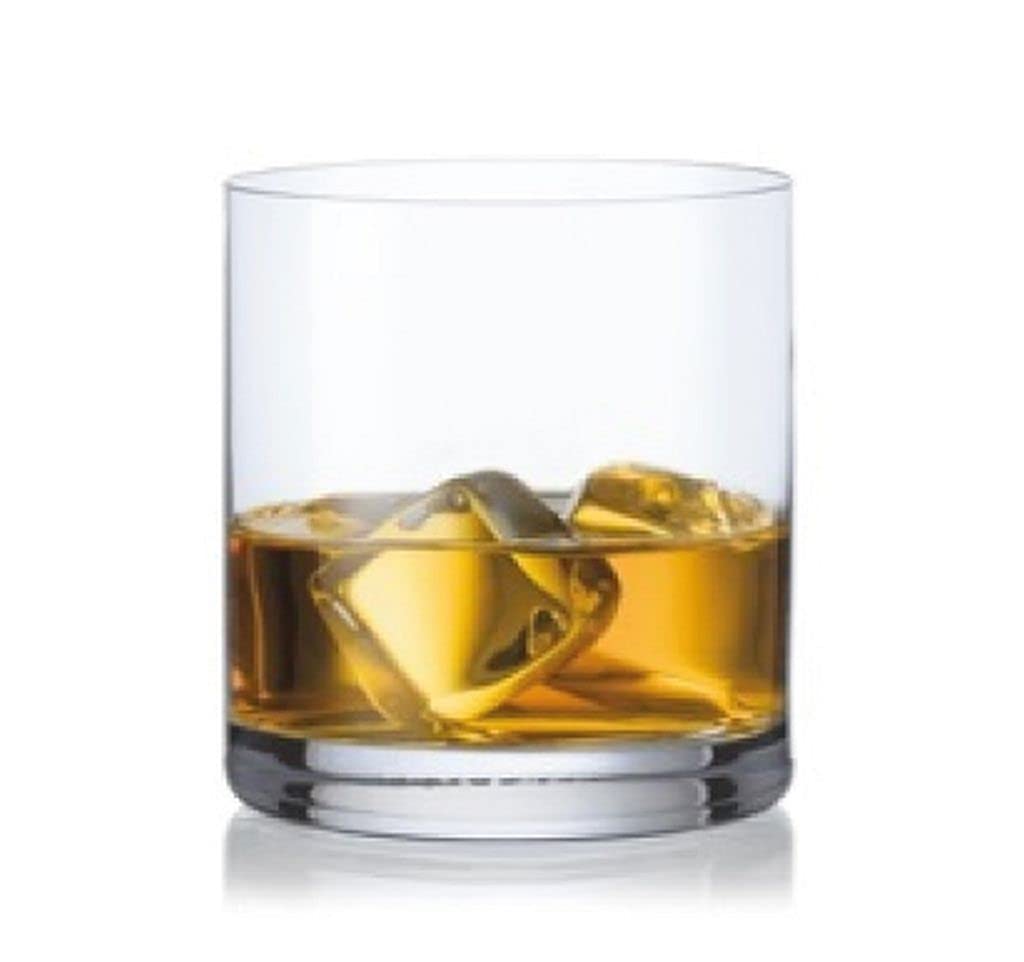 Crystalex 13.5oz (400ml) Whiskey Tumblers DOF Glasses "BLUES". Lead-Free Crystal. Set of 6.