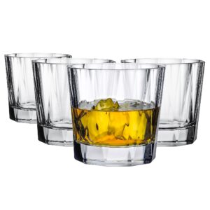 nude hemingway set, crystal whiskey glass, |lead-free|, scotch glasses for men and women glasses for home bar and dining glasses, dof whisky glasses set of 4